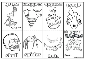 Halloween Mini Coloring Book Free Printable PDF Download Number 1